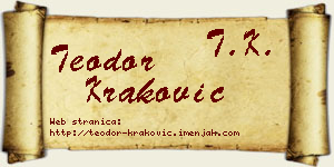 Teodor Kraković vizit kartica